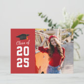 Invitation Moderne Grad Photo Graduation 2025 Party (Debout devant)