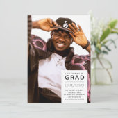 Invitation Moderne GRAD Photo Graduation Party (Debout devant)