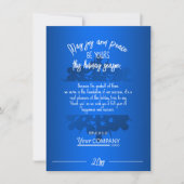 Invitation Moderne Gradient Blue Snowflake Fête d'affaires (Devant)