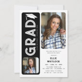 Invitation Moderne Graduate 2 Photo Graduate Party (Devant)