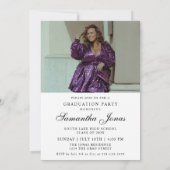 Invitation Moderne Graduate Script 2 Photos Graduate Party (Dos)