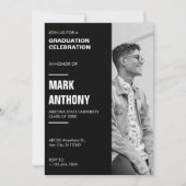 Invitation Moderne graduation minimaliste (Devant)