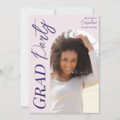 Invitation Moderne Graduation Party 2025 Script Arch Photo (Devant)