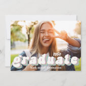 Invitation Moderne Graduation Photo Retro Party (Devant)