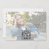 Invitation Moderne Graduation Photo Retro Party (Dos)