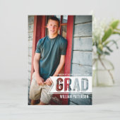 Invitation Moderne Grand Guy Photo Graduation Party Invitatio (Debout devant)