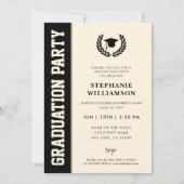 Invitation Moderne Gras et Élégant Grad Photo Grad Grad (Devant)