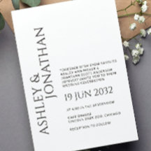 Moderne Gras & Mariage minimaliste