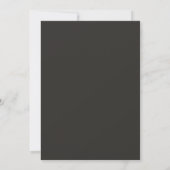 Invitation Moderne Gras & Mariage minimaliste (Dos)