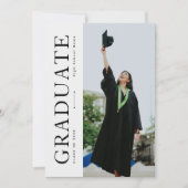 Invitation Moderne Gras Typographie Graduation (Devant)