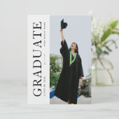 Invitation Moderne Gras Typographie Graduation (Debout devant)