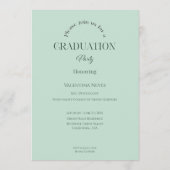 Invitation Moderne gras typographie vert foncé dégradé (Dos)