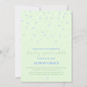 Invitation moderne Green & Blue Baby Sprinkle
