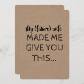 Invitation Moderne | GROOMSMAN | BEST MAN Funny Proposition (Devant / Derrière)