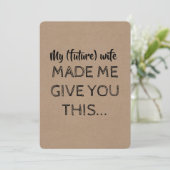 Invitation Moderne | GROOMSMAN | BEST MAN Funny Proposition (Debout devant)