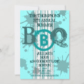 Invitation moderne Grungy BBQ (Devant)