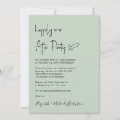 Invitation Moderne Heureusement Jamais Après La Réception De  (Devant)