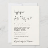 Invitation Moderne Heureusement Jamais Après La Réception De (Devant)