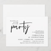Invitation Moderne Heureux Jamais Après Le Dîner Mariage De F (Devant / Derrière)