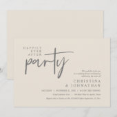 Invitation Moderne Heureux Jamais Après Le Dîner Mariage De F (Devant / Derrière)