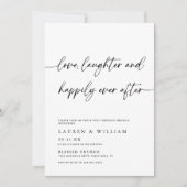 Invitation Moderne Heureux Jamais après le Mariage de poste B (Devant)