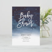 Invitation Moderne, Hiver, Petit Garçon, Baby shower (Debout devant)