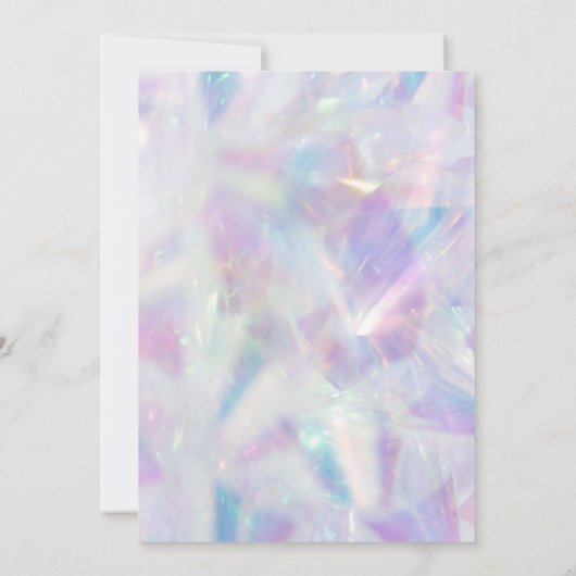 Invitation Moderne Holographique Neon Sweet 16 (Dos)