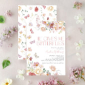 Invitation Moderne, Il Me Donne Des Papillons Rose Fête des m