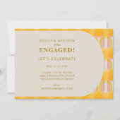 Invitation Moderne jaune géométrique de milieu de siècle Enga (Devant)