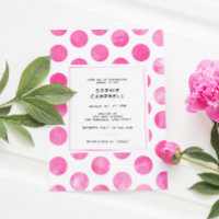 Moderne Jolie en Pink Polka Dot Fête des mariées