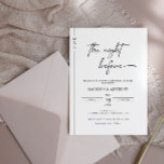 Invitation Moderne La Nuit Avant Le Dîner De Répétition<br><div class="desc">Dîner de répétition noir et blanc moderne et chic avec un script de calligraphie élégant et des initiales monographiques personnalisées.</div>