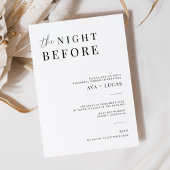 Invitation Moderne La Nuit Avant Le Dîner De Répétition