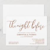 Invitation Moderne La Nuit Avant Le Dîner De Répétition Maria (Devant / Derrière)