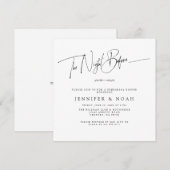 Invitation Moderne La Nuit Avant le Mariage (Devant / Derrière)