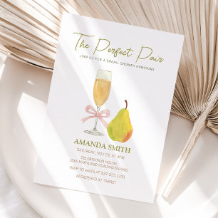 Invitation Moderne La paire parfaite Pear nuptiale