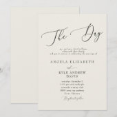 Invitation Moderne Le Jour Beige Elégant & Moderne II Mariage (Devant / Derrière)