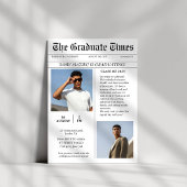 Invitation Moderne Le journal tendance diplômé en photo