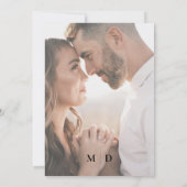 Invitation Moderne Lilac Purple Calligraphie & Mariage photo (Dos)