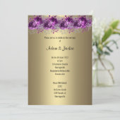 Invitation Moderne Lilac violet floral fleuri ÉLÉGANT MARIAGE (Debout devant)