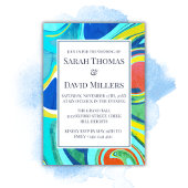 Invitation Moderne Liquid Grunge Vibrant Mariage