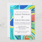 Invitation Moderne Liquid Grunge Vibrant Mariage (Devant)