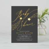 Invitation moderne Little Star Foil (Debout devant)