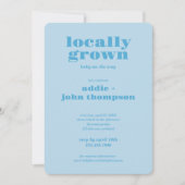 Invitation Moderne 'Localement Cultivé' | Bloc de  (Devant)