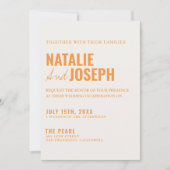 Invitation Moderne Lumineux Unique Coloré Tout en un Mariage (Devant)