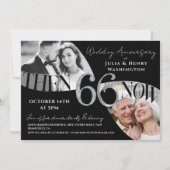 Invitation Moderne Luxe 66e anniversaire de mariage (Devant)