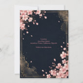 Invitation Moderne Luxe Sakura Fleur de Mariage (Dos)