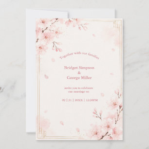 Invitation Moderne Luxe Sakura Mariage Fleur