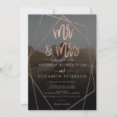 Invitation Moderne M. Mrs script terrarium photo mariage Invi (Devant)