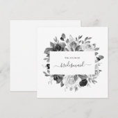 Invitation Moderne Mariage Blanc Floral Demoiselle D'Honneur (Devant / Derrière)