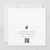 Invitation Moderne Mariage de Noël Code Qr Or Pin Gras (Dos)